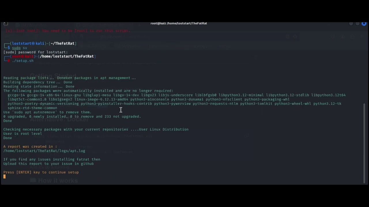 Install TheFatRat kali linux
