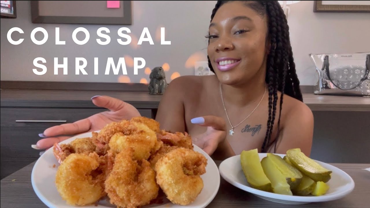COLOSSAL FRIED SHRIMP MUKBANG | CRUNCHY EATING SOUNDS | WELCOME TO MY CHANNEL