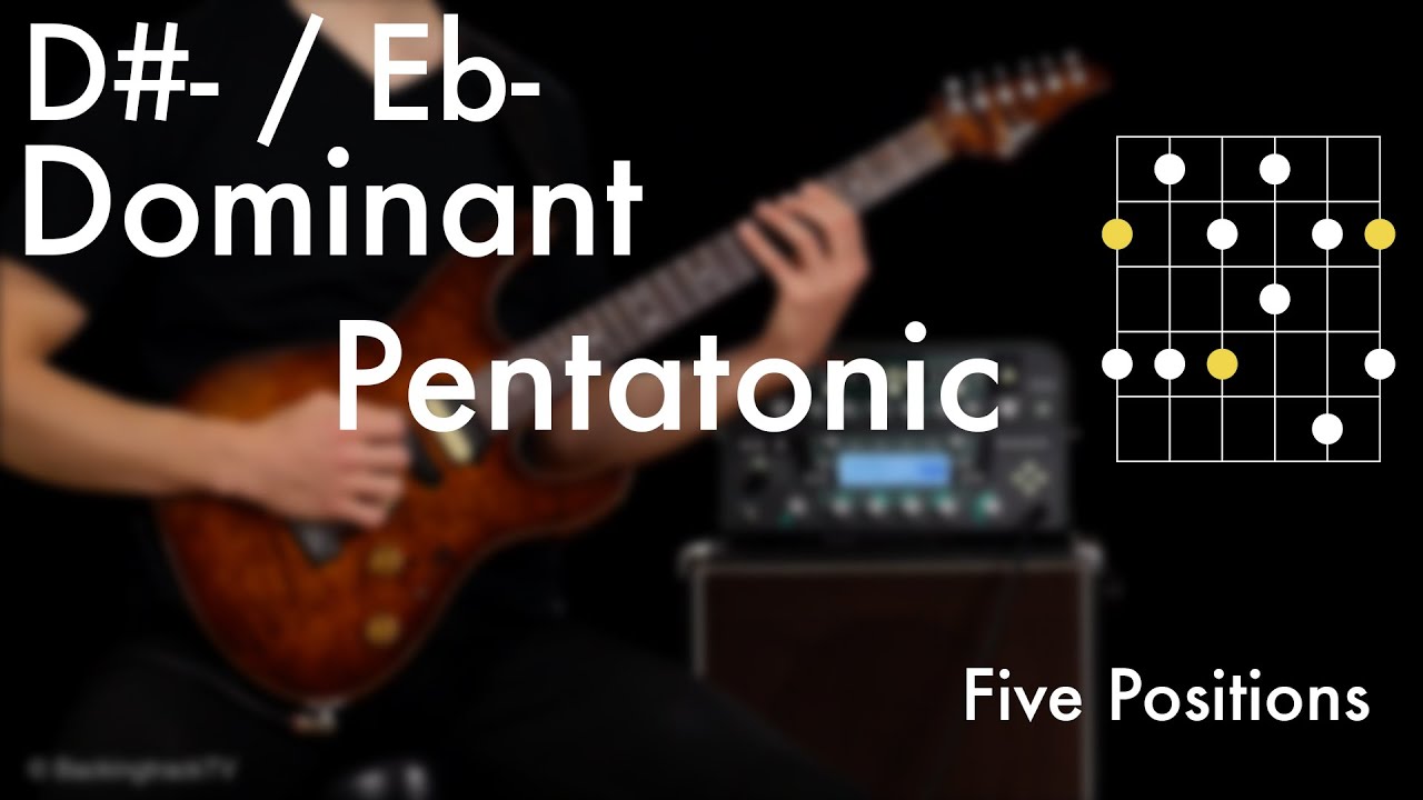 D#- / Eb Dominant Pentatonic - Five Positions