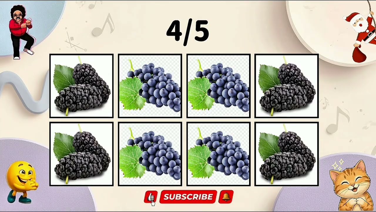 Say the Word on Beat 🍎 | Fruit Names Rhythm Learning (All Ages) level 1-5 | hello_emx