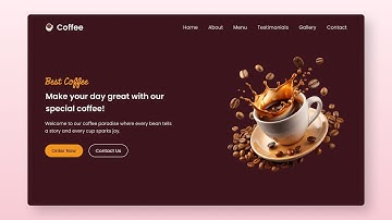 ☕ Create A Responsive Coffee Website in HTML CSS & JavaScript | Step-By-Step Tutorial