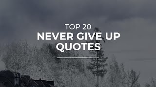 TOP 20 Never Give Up Quotes Daily Quotes Inspirational Quotes Good Quotes