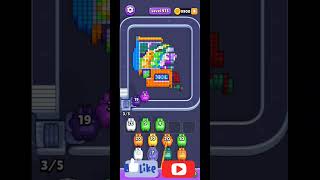How to beat Pixel Flow Level 975 walkthrough solution, no power ups (no commentary just chill music)