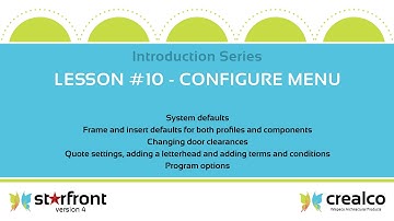 Lesson 10 - Configure Menu Basics
