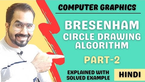 Bresenham Circle Drawing Algorithm Part-2 Explained in Hindi Solved with Example l Computer Graphics