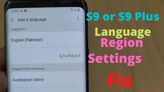 Samsung Galaxy S9 Plus Language Region Change Settings Hindi Urdu