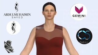 Evening dress pattern design by Gemini & clo3d 💻🧑💻🥰🥰