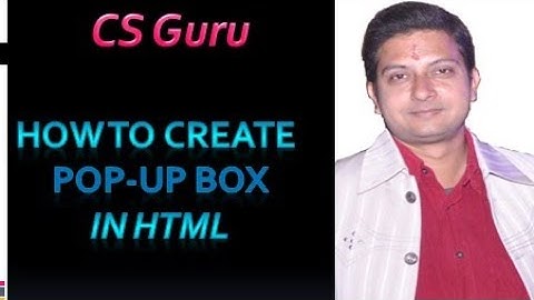 HTML Programming| Create a popup box in HTML| password box in HTML| HTML