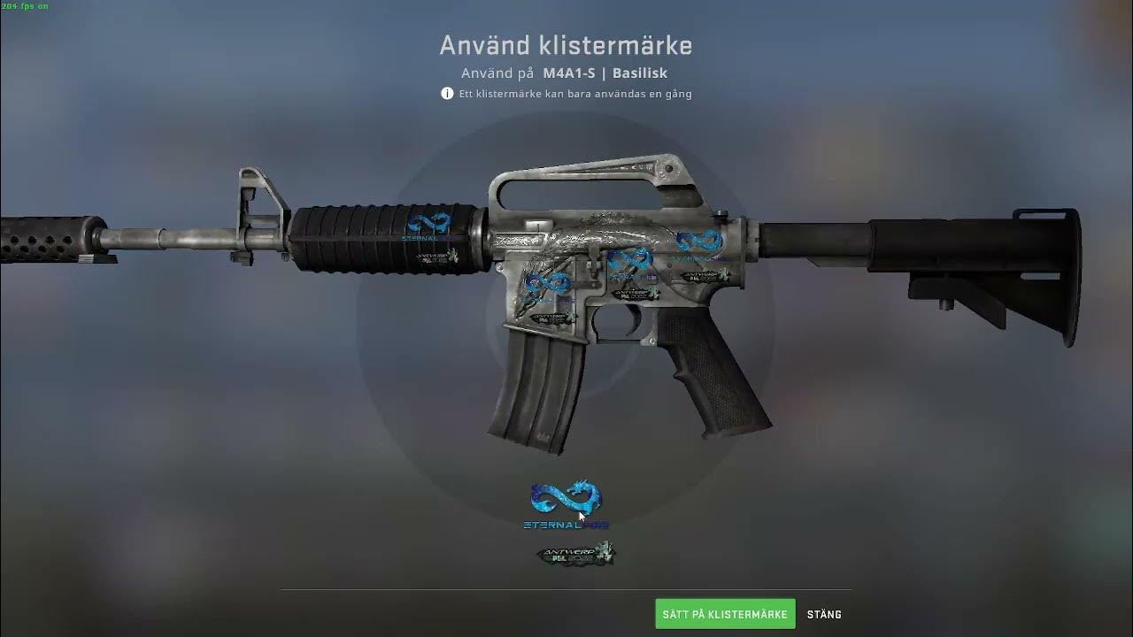 Applied 4 Eternal Fire Glitter sticker on a M4a1s Basilisk Dragon