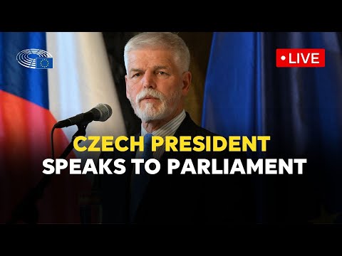 President of the Czech Republic Petr Pavel addresses the Parliament