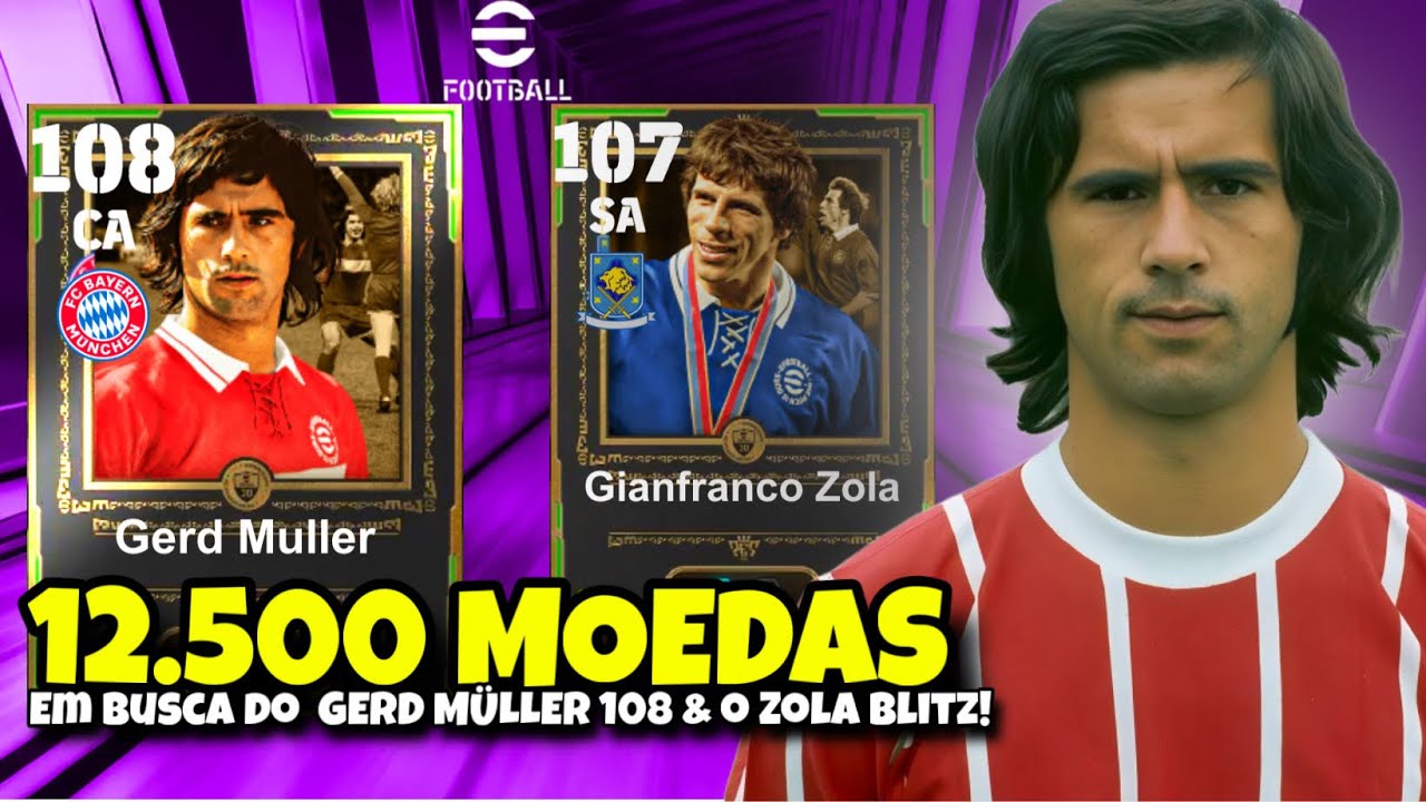SERÁ QUE COM 12 MIL MOEDAS EU CONSEGUI TIRAR O GERD MÜLLER & O ZOLA NO EFOOTBALL MOBILE???