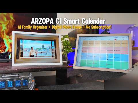 ARZOPA C1 Smart Family Hub with Calendar, AI Meal Planner, Rewards & Digital Photo Frame