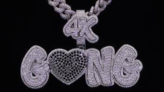 Blinding Shine 💎✨ Iced Out Custom Letter Pendant. 🔥 #letterpendant #custompendant #pendantdesign