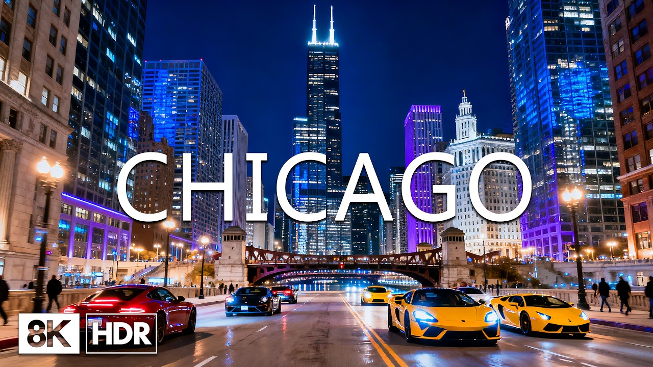 Chicago 2026 8K 🇺🇸 Futuristic Urban Canyons, Dazzling Cloud Gate & Luxury Downtown Vibe