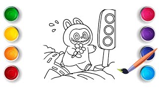 Labubu Drawing Painting Coloring for Kids and Toddlers