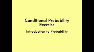 Conditional Probability Exercise