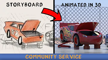 Community Service - Cars 1 deleted scene 3d remake | Serviço Comunitário