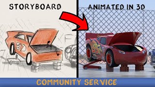 Community Service - Cars 1 deleted scene 3d remake | Serviço Comunitário screenshot 2