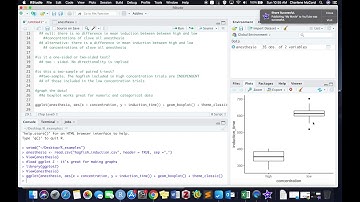 two sample t-test in R Studio