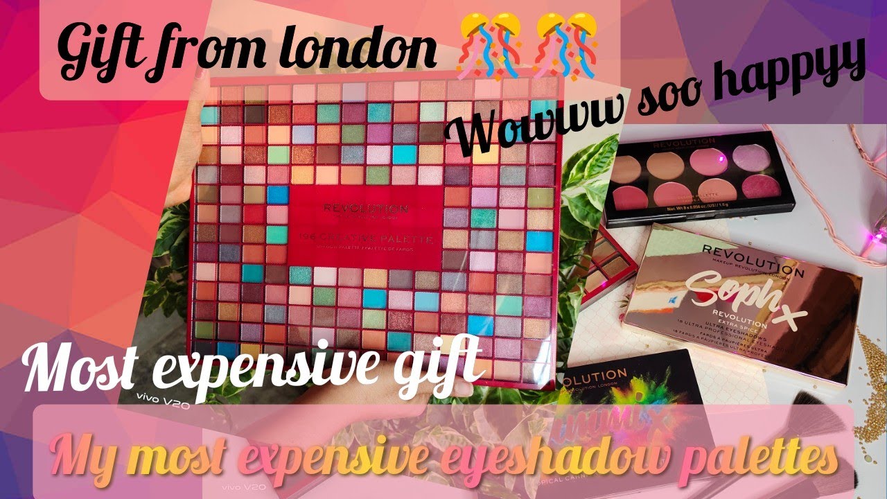 MY EXPENSIVE GIFT FROM LONDON❤️ REVELUTION REVIEW WITH SWATCHES.. SO HAPPY .