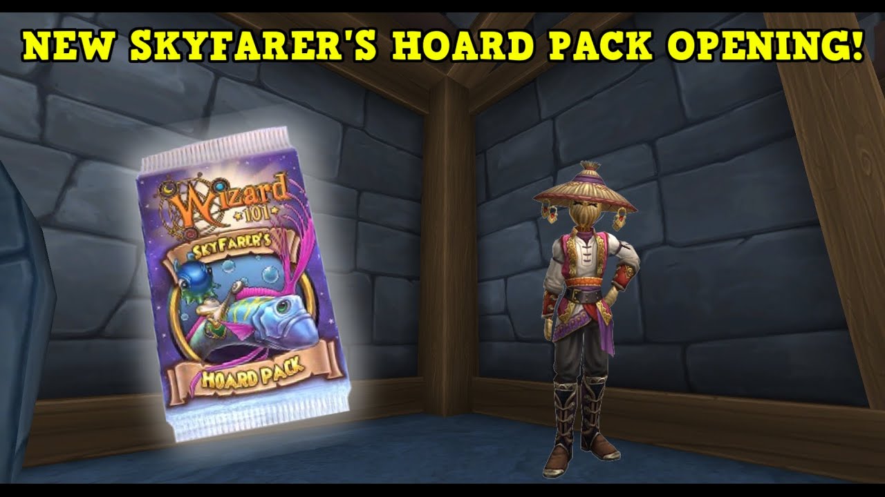 Wizard101 : NEW SKYFARER'S HOARD PACK OPENING!