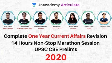 Complete One Year Current Affairs Revision | 14 Hours Non-Stop Marathon Session | UPSC Prelims 2020