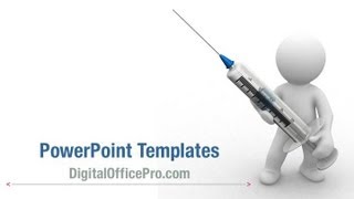 Medical Syringe PowerPoint Template Backgrounds - DigitalOfficePro #03199W