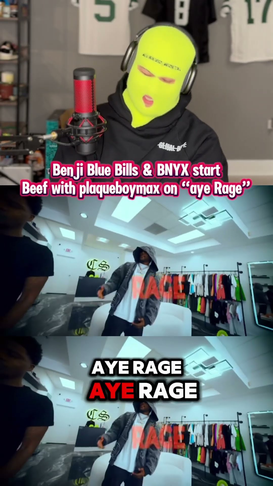 Benji Blue Bills \u0026 BNYX start Beef with plaqueboymax on “Aye Rage”?