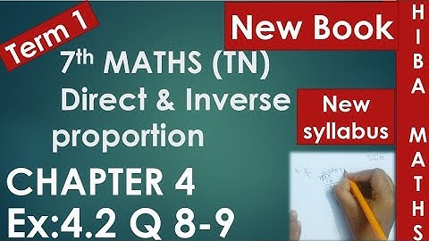 TN Samacheer 7th maths chapter 4 exercise 4.2 question  8,9 New book New Syllabus