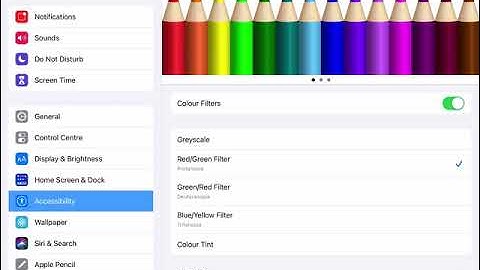 iPad/iPhone Accessibility Colour Options