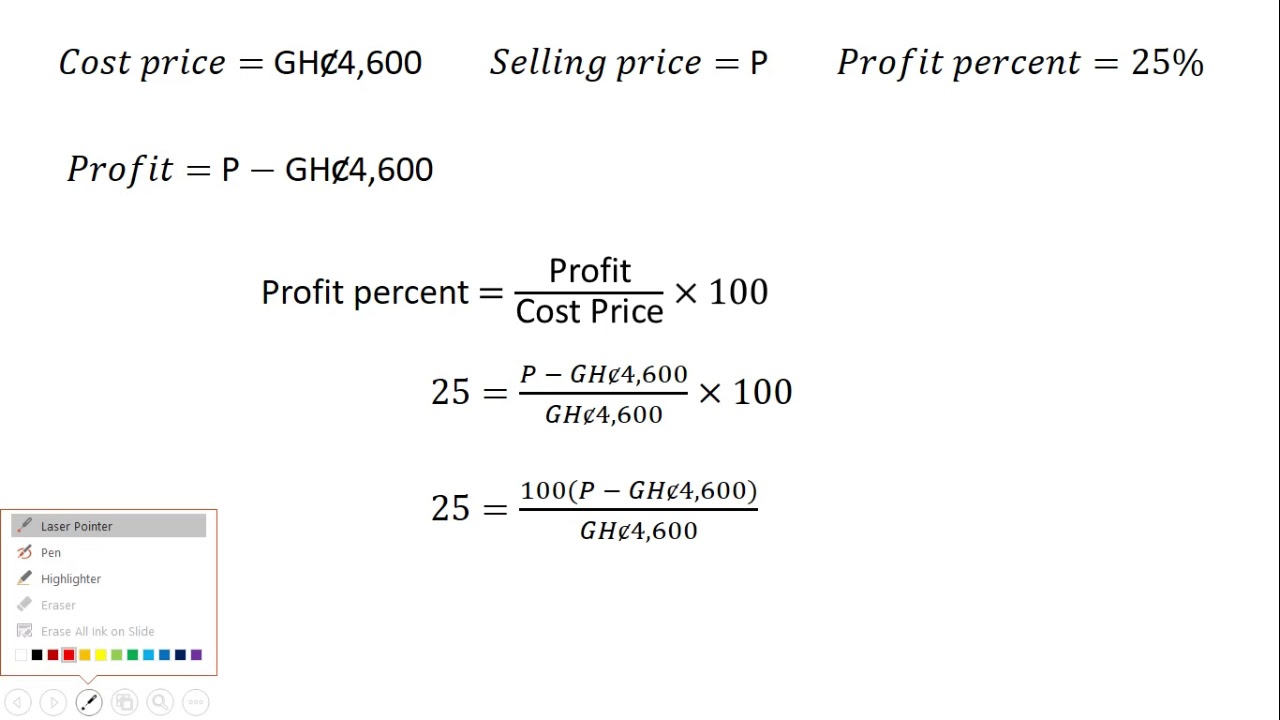 26 Practical problems involving Profit and Loss QUESTION 2 - YouTube