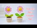How To Crochet A Mini Flower Pot Crochet Tutorial For Beginners