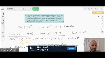 Percentage by mass using redox titration calculation - Challenge (A Level Chemistry OCR AQA Edexcel)