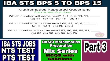 IBA STS BPS 5 TO 15 MATHS Repeated Questions (part 3) | Mathematics Preparation for Aptitude Test