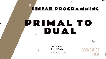 primal to dual, linear programming