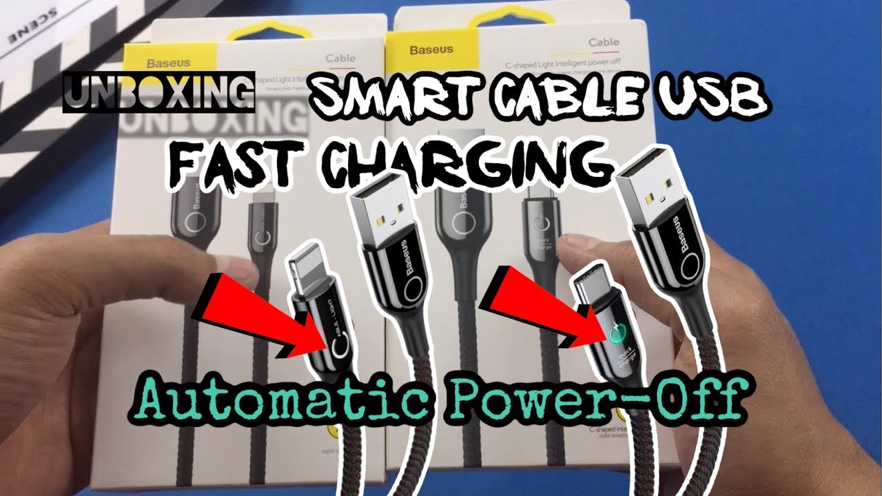 Baseus Automatic Power Off Fast Charging Smart Cable USB Lightning