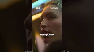 The moment Zara and the crew are nearly arrested in Thailand