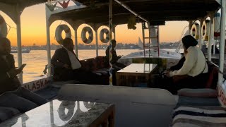Crossing The River Nile With A Small Ferry lansh In  Luxor Egypt excerpt