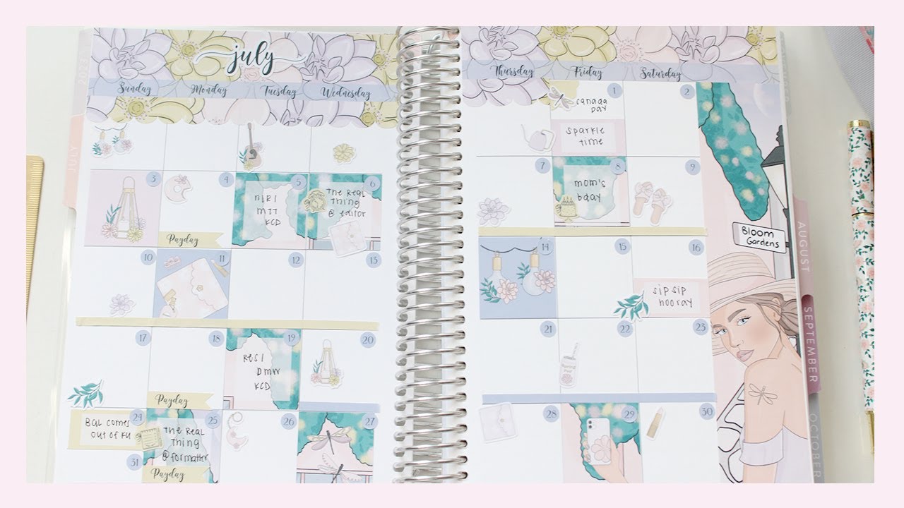 Erin Condren A5 Daily Duo Monthly Plan With Me | Ana Jolene - YouTube