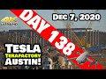 Tesla Gigafactory Austin 4K  Day 138 - 12/7/20 - Tesla Terafactory Texas - MAJOR PROGRESS UPDATE!