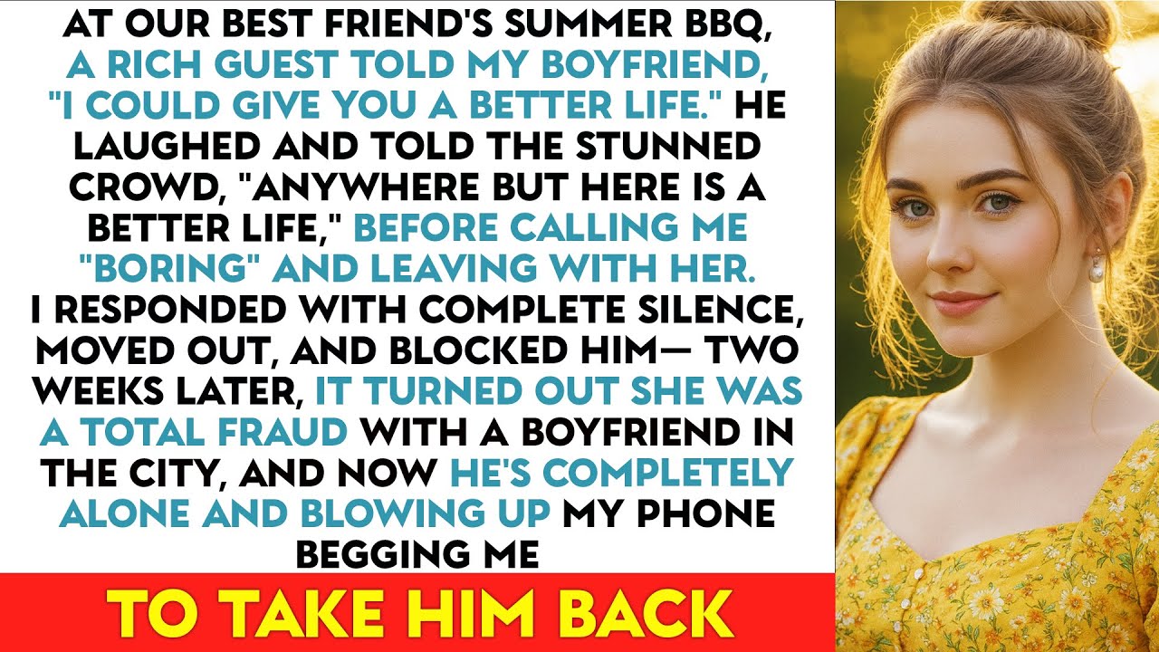 At Our Best Friend's Summer BBQ, a Rich Guest Told My Boyfriend, 