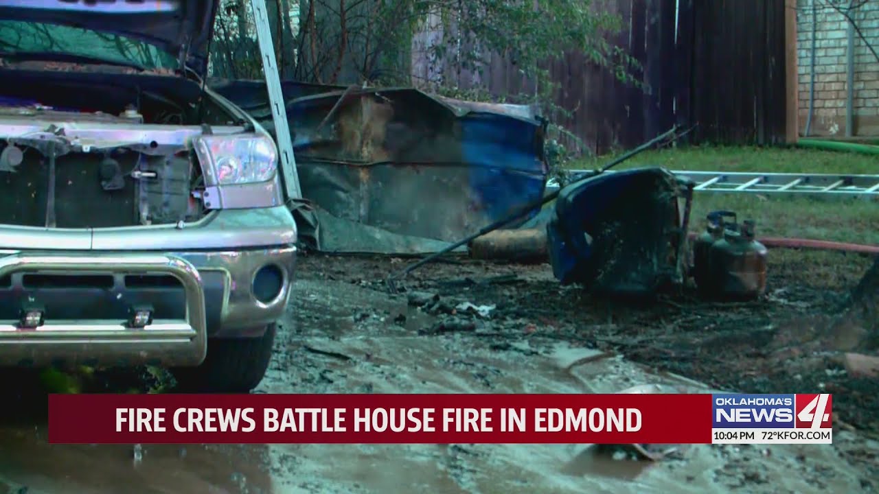 Fire crews battle house fire - YouTube
