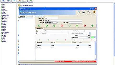 WOLVOX ERP Programı Paket Tanımları (Stok-2 Modülü)
