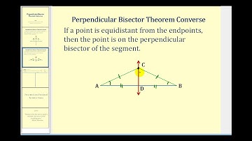 Proof Perpendicular Bisector Theorem Converse
