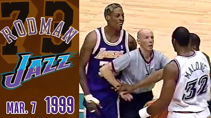 Dennis Rodman Irritates Karl Malone Again