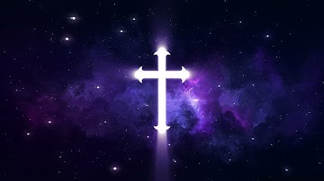 Purple vast starry Light Cross video background loop