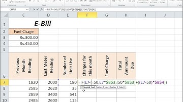 Microsoft Excel E Bill Practical Sheet NVQ ICT