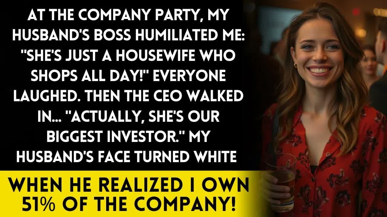 Husband’s Boss Insults “Housewife” at Party—Until She Reveals She Owns the Company!