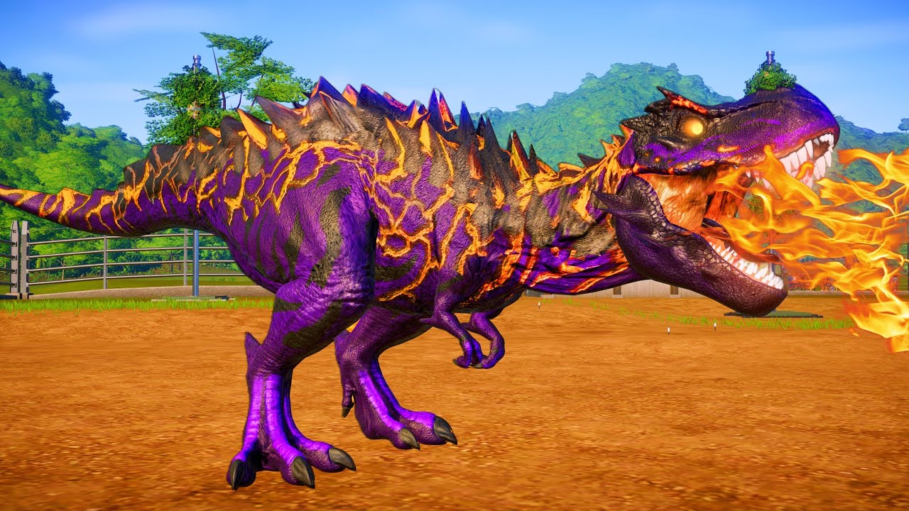 DINOSSAURO REX ROXO  Jurassic World Evolution 🌎 Jogo de Dinossauro 