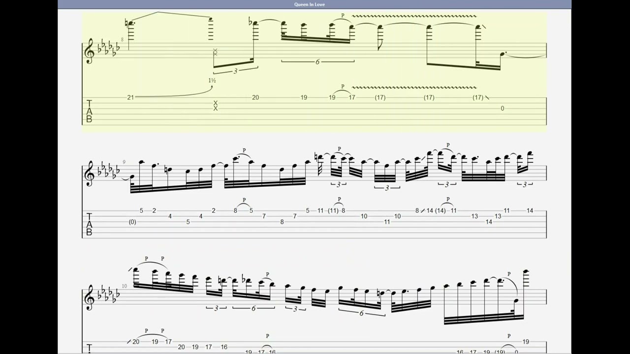 Yngwie Malmsteen - Queen In Love Solo Tab